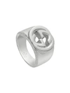 GUCCI INTERLOCKING G RING IN SILVER