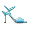 PRADA Blue PVC Heeled Sandals