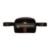 GUCCI GUCCI BLACK SUEDE OPHIDIA BELT BAG