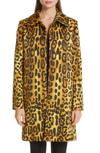 ADAM LIPPES JAGUAR PRINT DUCHESSE SATIN COAT,S19902PU