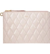 GIVENCHY QUILTED LEATHER ZIP POUCH - PINK,BB6086B08Z