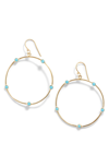 ARGENTO VIVO STATION HOOP EARRINGS,125023GTQ