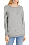 Joie Jennina Drop Shoulder Sweater In Heather Grey