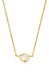 Monica Vinader Siren Mini Nugget 18k Yellow Gold & Moonstone Necklace In Gold/ Moonstone