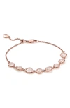Monica Vinader Siren Mini Nugget Cluster Bracelet In Rose Gold/ Rose Quartz