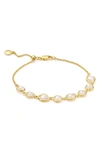 Monica Vinader Siren Mini Nugget Cluster Bracelet, Os In Gold/ Moonstone