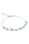 Monica Vinader Siren Mini Nugget Cluster Sterling Silver And Amazonite Bracelet In Silver/ Amazonite