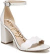Sam Edelman Women's Odila Block Heel Sandals In White Leather