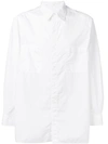 YOHJI YAMAMOTO YOHJI YAMAMOTO R-REG CLR BAND CHAIN SHIRT - 白色