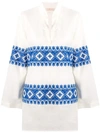 Tory Burch Embroidered Beach Tunic Top In White