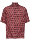 Fendi Logo Print Short-sleeve Shirt In Red
