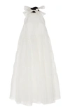 ROCHAS TIERED SILK-ORGANZA HALTER GOWN,739555