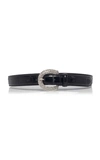 ALESSANDRA RICH CRYSTAL-EMBELLISHED LEATHER BELT,740509