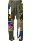 DOLCE & GABBANA PATCH DETAIL CROPPED COTTON CARGO TROUSERS