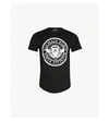 Balmain Medallion Logo Print T-shirt In Noir/blanc