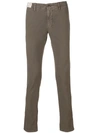 Incotex Slim Fit Chinos In Grey