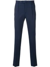 INCOTEX CREASED SLIM FIT TROUSERS