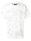 Haculla Mens Nocturnal T-shirt, Size Large In White