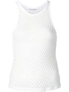 ALEXANDER WANG T T BY ALEXANDER WANG MESH TANK TOP - 白色