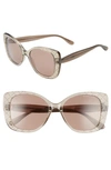 BOTTEGA VENETA 53MM CAT EYE SUNGLASSES,BV0198S002