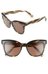 Oliver Peoples Marianela Espresso Olive Gradient Sunglasses In Havana / Dark Brown