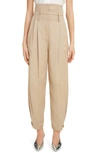 Givenchy High-waist Baggy-fit Trousers In Beige