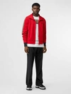 Burberry Silas Icon Stripe Track Jacket In Bright Red
