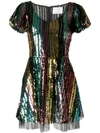 ATHENA PROCOPIOU RAINBOW SEQUIN DRESS