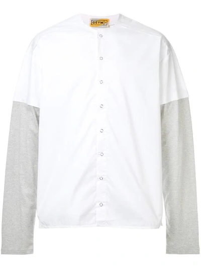Geym Double-sleeve Oversized Shirt In White