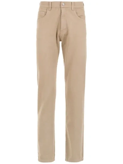 Egrey Straight Fit Trousers In Neutrals