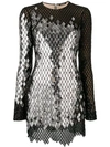 BALMAIN MIRROR SEQUIN MINI DRESS