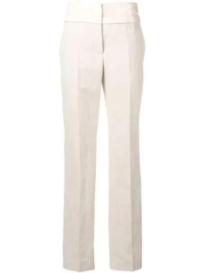 Joseph High-waisted Trousers In Neutrals