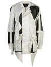 Rick Owens Cut-out Detail Jacket In Grey