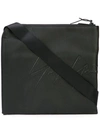 YOHJI YAMAMOTO EMBOSSED LOGO MESSENGER BAG