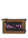 VERSACE logo print clutch bag
