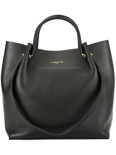 Lancaster Louisa Foulonné Double Tote - 黑色 In Black