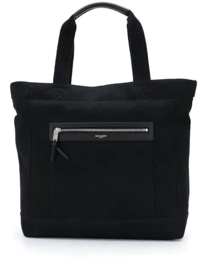 Saint Laurent City Shopping Bag - Black In 1000   Nero