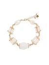 ROSANTICA GOLD TONE BRASS AND SHELL ANKLET