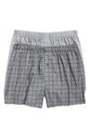 HANRO 2-PACK FANCY WOVEN BOXERS,74014
