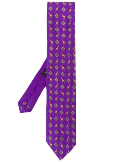 Etro Printed Tie - 紫色 In Purple