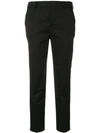 Pt01 New York Stretch Cotton Slim Trousers In Black