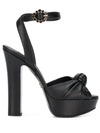 DOLCE & GABBANA KNOT PLATFORM SANDALS