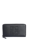 Givenchy Logo Zip Around Wallet In Black