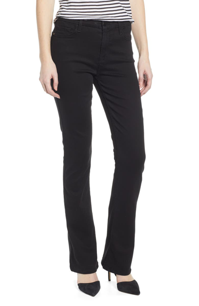Jen7 By 7 For All Mankind High-rise Slim-fit Boot Cut Jeans In Classic Black Noi