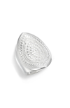 ANNA BECK SIGNATURE BEADED MARQUISE RING,1311R-SLV