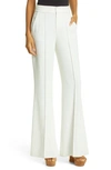 Alice And Olivia Dylan High Waist Wide Leg Pants In Ecru Vegan Leather In White
