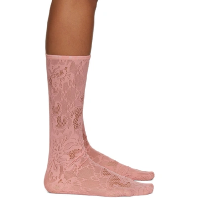 Gucci Pink Blossom Gg Socks In 6700 Pink