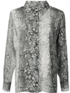 Gold Hawk Python Print Blouse In Grey