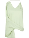 JACQUEMUS ASYMMETRIC GATHERED TOP