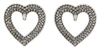 BALENCIAGA HEART EARRINGS WITH RHINESTONES,BAL4H358SIL